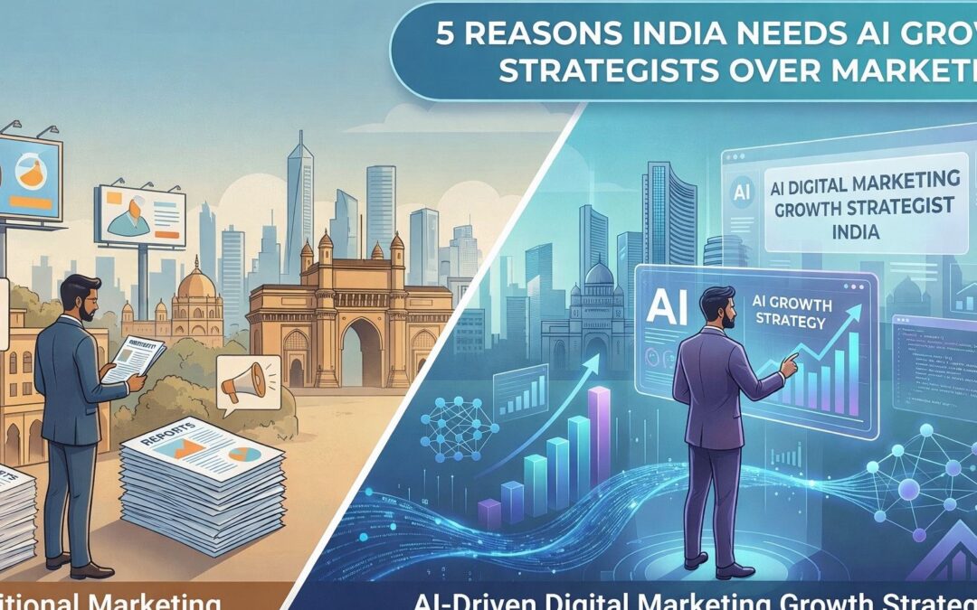 Discover why India is swapping traditional marketing for AI growth strategy to scale faster. 5 key reasons AI experts are the future of Indian business growth.